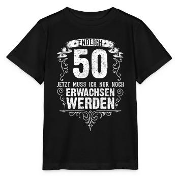 50 Geburtstag - Stanley/Stella Kinder T-Shirt MINI CREATOR  - Schwarz - Vorne - Mikhail (115cm)