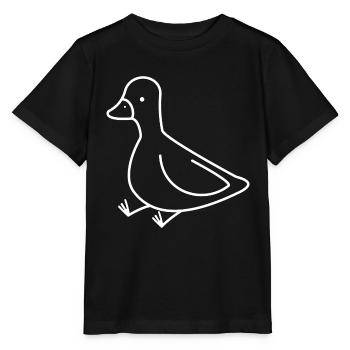 ENTE ENTLEIN KÜKEN GANS VOGEL TIER FLUG FEDER JUNG - Stanley/Stella Kinder T-Shirt MINI CREATOR  - Schwarz - Vorne - Mikhail (115cm)