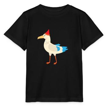 Mouette Hambourg mer mer mouettes motif cadeau - T-shirt bio MINI CREATOR Stanley/Stella Enfant - noir - Devant - Mikhail (115cm)