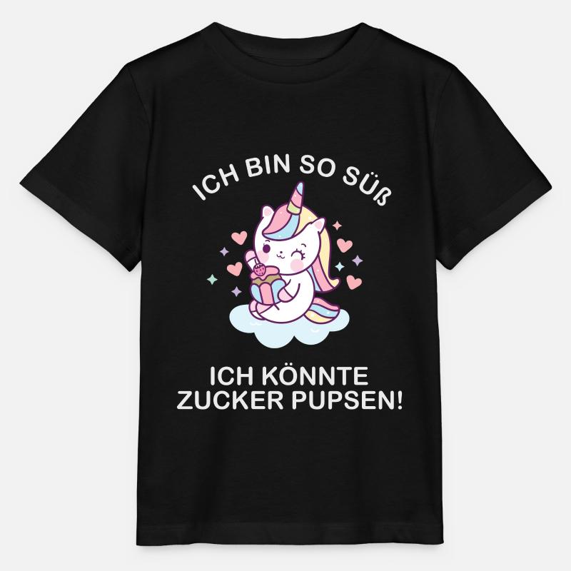 Ich bin so süß ich könnte zucker pupsen - Stanley/Stella Kinder T-Shirt MINI CREATOR  - Schwarz