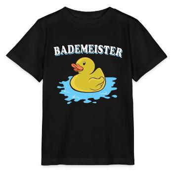Bademeister Gummiente - Stanley/Stella Kinder T-Shirt MINI CREATOR  - Schwarz - Vorne - Mikhail (115cm)