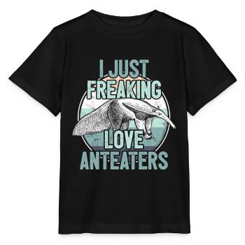 ant-eater - Stanley/Stella MINI CREATOR Kids’ T-Shirt - black - Front - Mikhail (115cm)