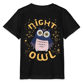 Nachteule - Stanley/Stella Kinder T-Shirt MINI CREATOR  - Schwarz - Vorne - Mikhail (115cm)