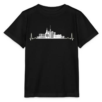Stuttgart - Skyline de la ville de Stuttgart - T-shirt bio MINI CREATOR Stanley/Stella Enfant - noir - Devant - Mikhail (115cm)