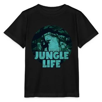 Jungle Life Jungle Rainforest Jungle Tropics - Stanley/Stella MINI CREATOR Kids’ T-Shirt - black - Front - Mikhail (115cm)