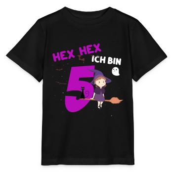 HEX-HEX Ich bin 5 - Mädchen 5. Geburtstag - - Stanley/Stella Kinder T-Shirt MINI CREATOR  - Schwarz - Vorne - Mikhail (115cm)