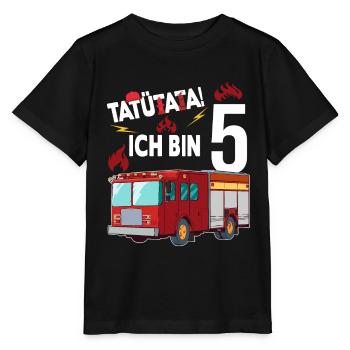 TaTüTaTa! Ich bin 5 Jahre alt 5. Geburtstag - Stanley/Stella Kinder T-Shirt MINI CREATOR  - Schwarz - Vorne - Mikhail (115cm)