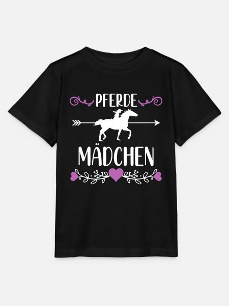 Pferde Mädchen Pferd Reiterin Frauen Geschenkidee - Stanley/Stella Kinder T-Shirt MINI CREATOR - Schwarz