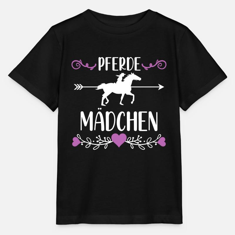 Pferde Mädchen Pferd Reiterin Frauen Geschenkidee - Stanley/Stella Kinder T-Shirt MINI CREATOR  - Schwarz