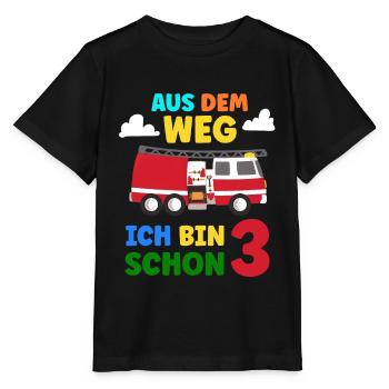 Aus dem Weg Ich bin schon 3 - 3. Geburtstag 3 - Stanley/Stella Kinder T-Shirt MINI CREATOR  - Schwarz - Vorne - Mikhail (115cm)