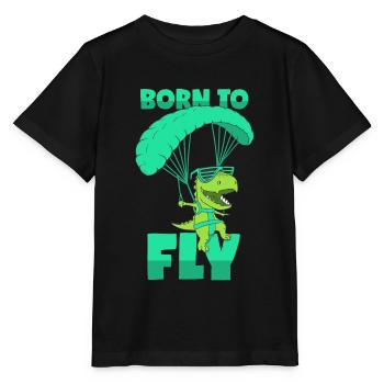 Parapente T-Rex Vol Parapente - T-shirt bio MINI CREATOR Stanley/Stella Enfant - noir - Devant - Mikhail (115cm)