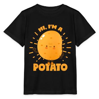 Pomme de terre - T-shirt bio MINI CREATOR Stanley/Stella Enfant - noir - Devant - Mikhail (115cm)