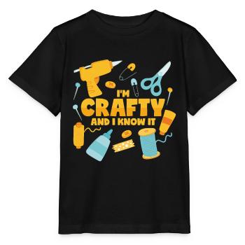 Basteln Spruch DIY Bastelnachmittag Kreativ - Stanley/Stella Kinder T-Shirt MINI CREATOR  - Schwarz - Vorne - Mikhail (115cm)