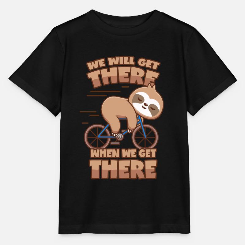 Dicton de vélo paresseux - T-shirt bio MINI CREATOR Stanley/Stella Enfant - noir