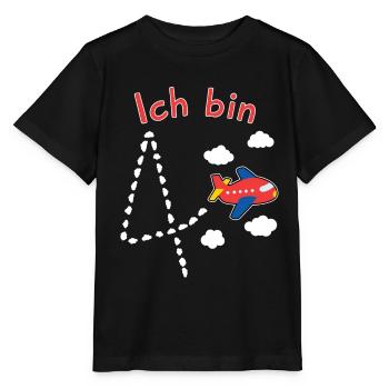Jungen Geburtstagsshirt 4 Jahre Geburtstag - Stanley/Stella Kinder T-Shirt MINI CREATOR  - Schwarz - Vorne - Mikhail (115cm)