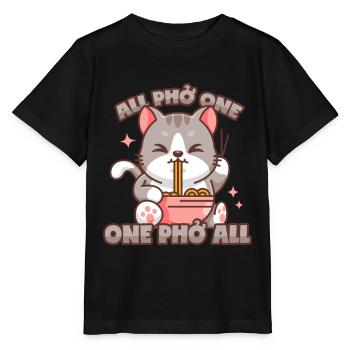 Phở Chat Vietnamien Pho Soupe Pun - T-shirt bio MINI CREATOR Stanley/Stella Enfant - noir - Devant - Mikhail (115cm)