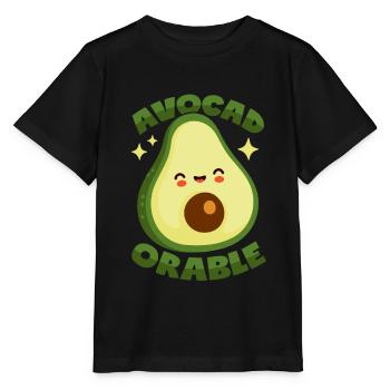 Avocado Wortspiel - Stanley/Stella Kinder T-Shirt MINI CREATOR  - Schwarz - Vorne - Mikhail (115cm)