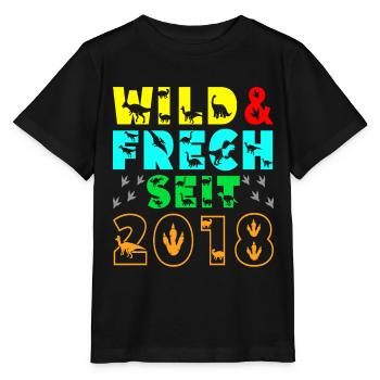 Geburtstagsshirt 4 Jahre Junge Dino - Stanley/Stella Kinder T-Shirt MINI CREATOR  - Schwarz - Vorne - Mikhail (115cm)