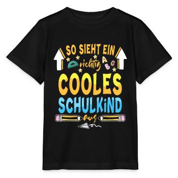 Einschulung Erstklässler Schulanfang Geschenkidee - Stanley/Stella Kinder T-Shirt MINI CREATOR  - Schwarz - Vorne - Mikhail (115cm)