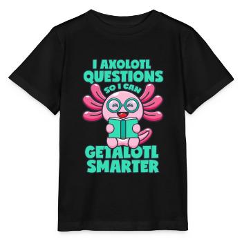 Axolotl intelligent - T-shirt bio MINI CREATOR Stanley/Stella Enfant - noir - Devant - Mikhail (115cm)