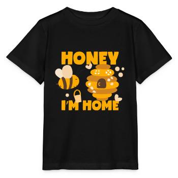 Honigbiene ist zu Hause - Stanley/Stella Kinder T-Shirt MINI CREATOR  - Schwarz - Vorne - Mikhail (115cm)