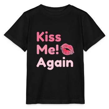 Kiss me again - Stanley/Stella MINI CREATOR Kids’ T-Shirt - black - Front - Mikhail (115cm)