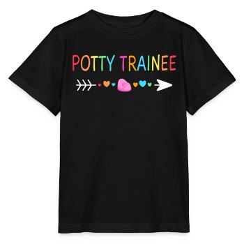 Potty Trainee Töpchen Training Motivation - Stanley/Stella Kinder T-Shirt MINI CREATOR  - Schwarz - Vorne - Mikhail (115cm)