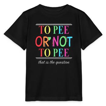 To pee or not to pee Töpfchen Training - Stanley/Stella Kinder T-Shirt MINI CREATOR  - Schwarz - Vorne - Mikhail (115cm)