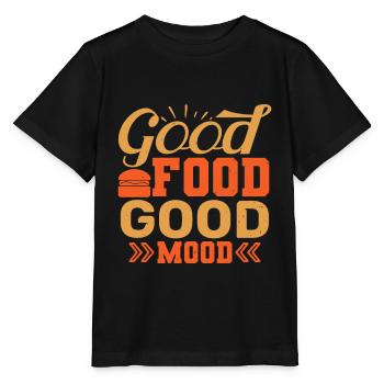 Good food good mood - Stanley/Stella MINI CREATOR Kids’ T-Shirt - black - Front - Mikhail (115cm)