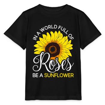 Sonnenblume - Stanley/Stella Kinder T-Shirt MINI CREATOR  - Schwarz - Vorne - Mikhail (115cm)