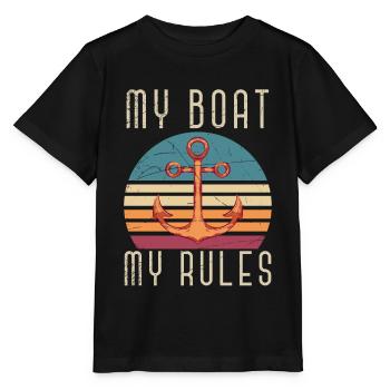 Skipper de marin - T-shirt bio MINI CREATOR Stanley/Stella Enfant - noir - Devant - Mikhail (115cm)