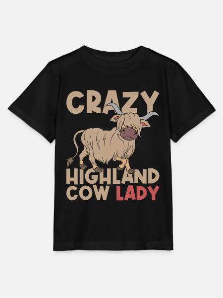 Highland Cattle Lady Schottisches Hochlandrind - Stanley/Stella T-shirt MINI CREATOR til børn - sort