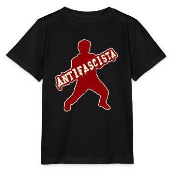 ANTIFASCISTA ANTIFASCISTE ANTIFASCISTE ANTIFASCISTA - T-shirt bio MINI CREATOR Stanley/Stella Enfant - noir - Devant - Mikhail (115cm)