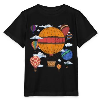 Montgolfière Montgolfière Montgolfière - T-shirt bio MINI CREATOR Stanley/Stella Enfant - noir - Devant - Mikhail (115cm)
