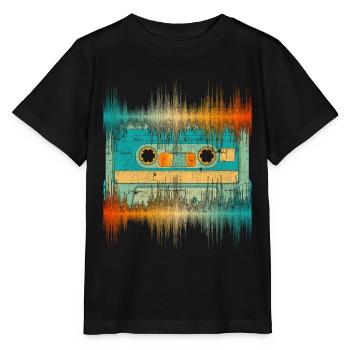 Retro Cassette Music Gift Musician Soundwave - Stanley/Stella MINI CREATOR Kids’ T-Shirt - black - Front - Mikhail (115cm)