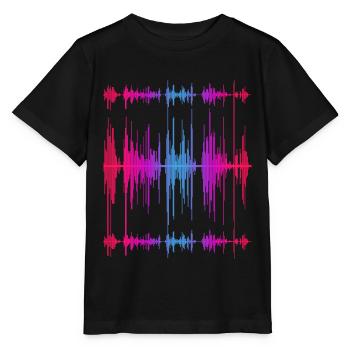 Music Sound Engineering Gift Musician Soundwave - Stanley/Stella MINI CREATOR Kids’ T-Shirt - black - Front - Mikhail (115cm)