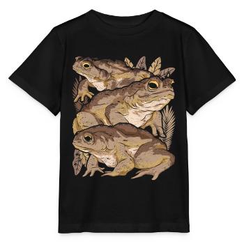 Crapaud grenouille - T-shirt bio MINI CREATOR Stanley/Stella Enfant - noir - Devant - Mikhail (115cm)