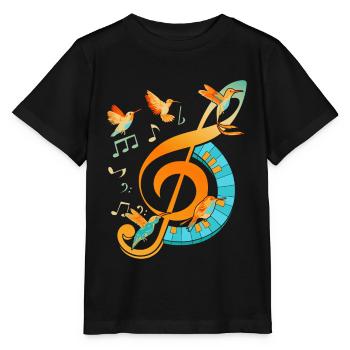 Notenschlüssel - Stanley/Stella Kinder T-Shirt MINI CREATOR  - Schwarz - Vorne - Mikhail (115cm)