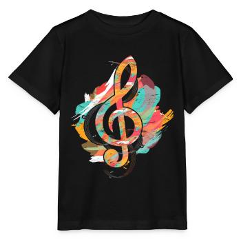 Notenschlüssel - Stanley/Stella Kinder T-Shirt MINI CREATOR  - Schwarz - Vorne - Mikhail (115cm)