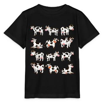 Kuh - Stanley/Stella Kinder T-Shirt MINI CREATOR  - Schwarz - Vorne - Mikhail (115cm)
