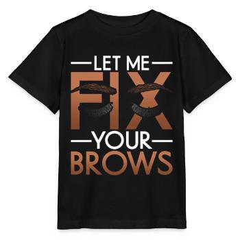 Eyebrow Beautician Gift Brow Artist - Stanley/Stella MINI CREATOR Kids’ T-Shirt - black - Front - Mikhail (115cm)