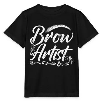 Eyebrow Beautician Gift Brow Artist - Stanley/Stella MINI CREATOR Kids’ T-Shirt - black - Front - Mikhail (115cm)