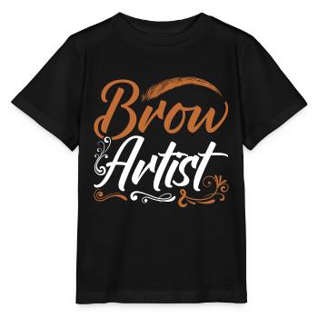 Eyebrow Beautician Gift Brow Artist - Stanley/Stella MINI CREATOR Kids’ T-Shirt - black - Front - Mikhail (115cm)