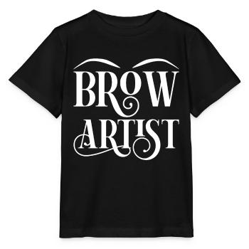 Make Up Artist Gift Beauty Brow Artist - Stanley/Stella MINI CREATOR Kids’ T-Shirt - black - Front - Mikhail (115cm)