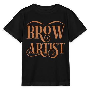 Make Up Artist Gift Beauty Brow Artist - Stanley/Stella MINI CREATOR Kids’ T-Shirt - black - Front - Mikhail (115cm)