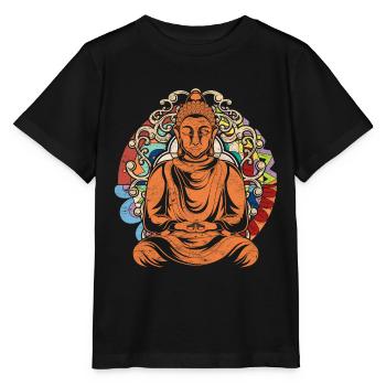 Hindouisme Mandala Méditation Cadeau Bouddha - T-shirt bio MINI CREATOR Stanley/Stella Enfant - noir - Devant - Mikhail (115cm)