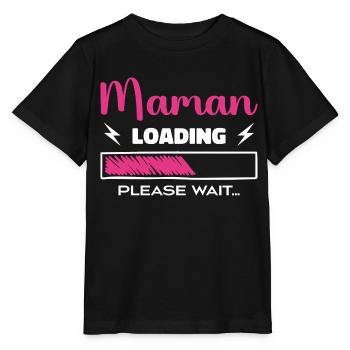Mom loading Please Wait... - Stanley/Stella MINI CREATOR Kids’ T-Shirt - black - Front - Mikhail (115cm)
