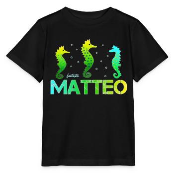 Matteo Geburtstag Matteo - Stanley/Stella Kinder T-Shirt MINI CREATOR  - Schwarz - Vorne - Mikhail (115cm)