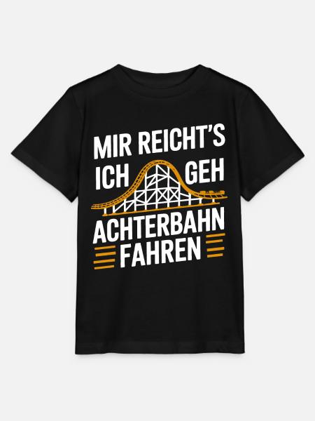 Achterbahn Freizeitpark Roller Coaster - Stanley/Stella Kinder T-Shirt MINI CREATOR  - Schwarz
