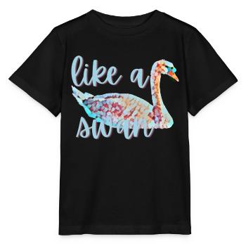 Comme un cygne - beau et libre - T-shirt bio MINI CREATOR Stanley/Stella Enfant - noir - Devant - Mikhail (115cm)
